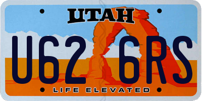 UT license plate U626RS