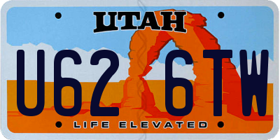 UT license plate U626TW