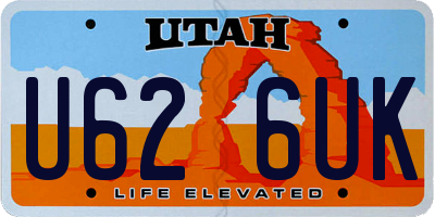 UT license plate U626UK