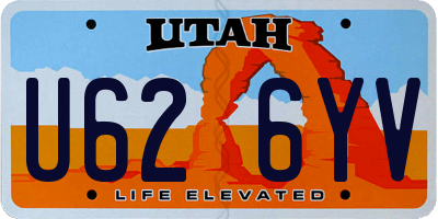 UT license plate U626YV