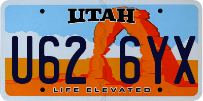 UT license plate U626YX