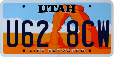 UT license plate U628CW
