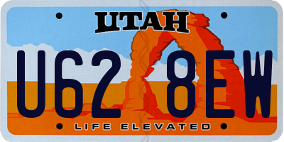 UT license plate U628EW