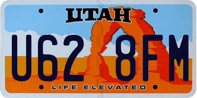 UT license plate U628FM
