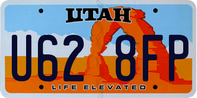 UT license plate U628FP