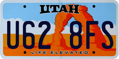 UT license plate U628FS