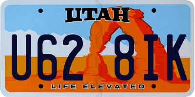 UT license plate U628IK