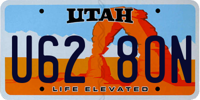 UT license plate U628ON