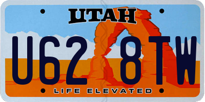 UT license plate U628TW