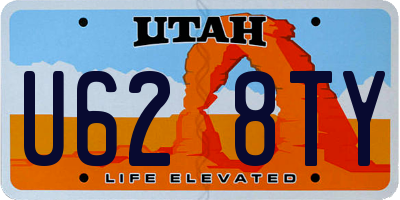 UT license plate U628TY