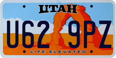 UT license plate U629PZ