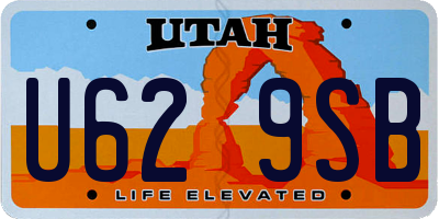 UT license plate U629SB