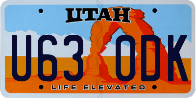 UT license plate U630DK