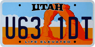 UT license plate U631DT