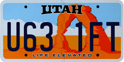 UT license plate U631FT