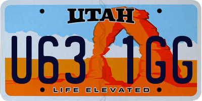 UT license plate U631GG