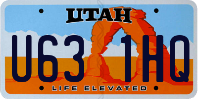 UT license plate U631HQ