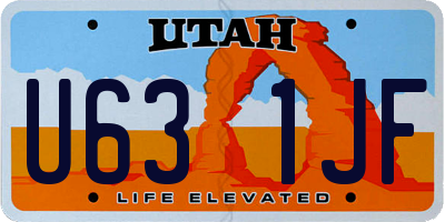 UT license plate U631JF