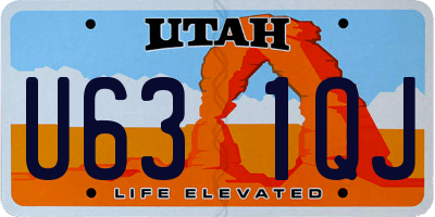 UT license plate U631QJ