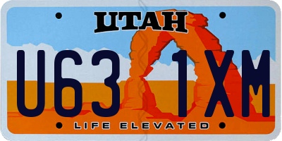 UT license plate U631XM