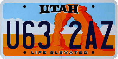 UT license plate U632AZ