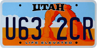 UT license plate U632CR
