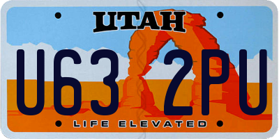 UT license plate U632PU