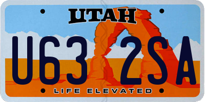 UT license plate U632SA
