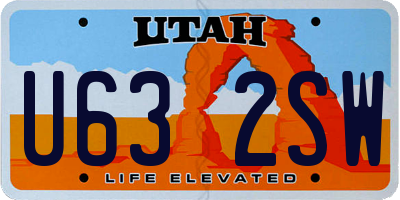 UT license plate U632SW