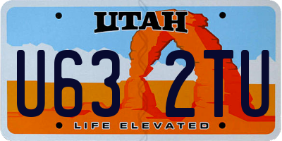 UT license plate U632TU