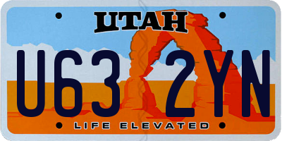 UT license plate U632YN