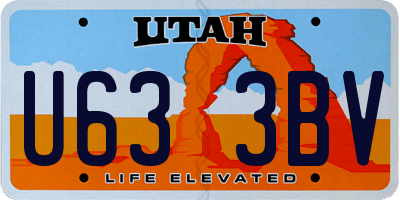 UT license plate U633BV