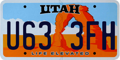UT license plate U633FH