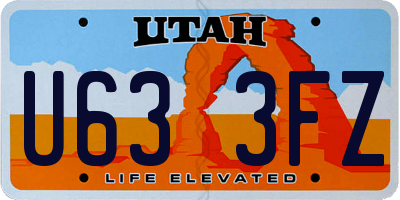 UT license plate U633FZ