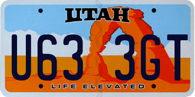 UT license plate U633GT