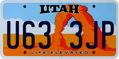 UT license plate U633JP