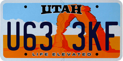 UT license plate U633KF