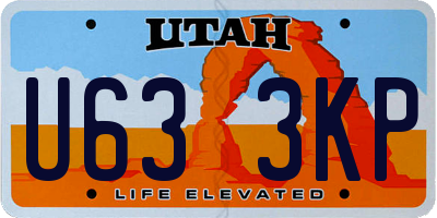 UT license plate U633KP