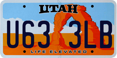 UT license plate U633LB