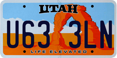 UT license plate U633LN
