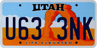 UT license plate U633NK