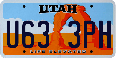 UT license plate U633PH