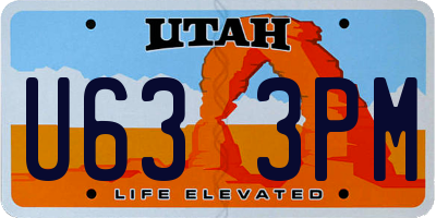 UT license plate U633PM