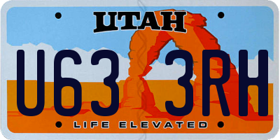 UT license plate U633RH