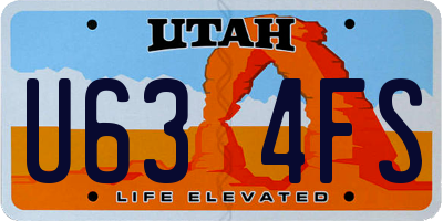 UT license plate U634FS