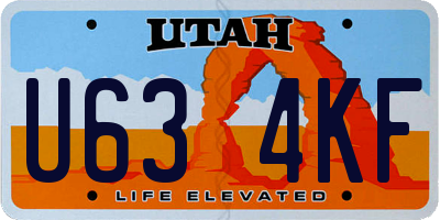 UT license plate U634KF