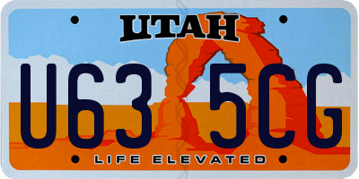 UT license plate U635CG