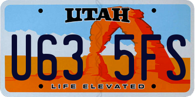 UT license plate U635FS