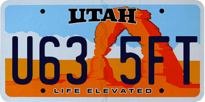 UT license plate U635FT