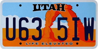 UT license plate U635IW